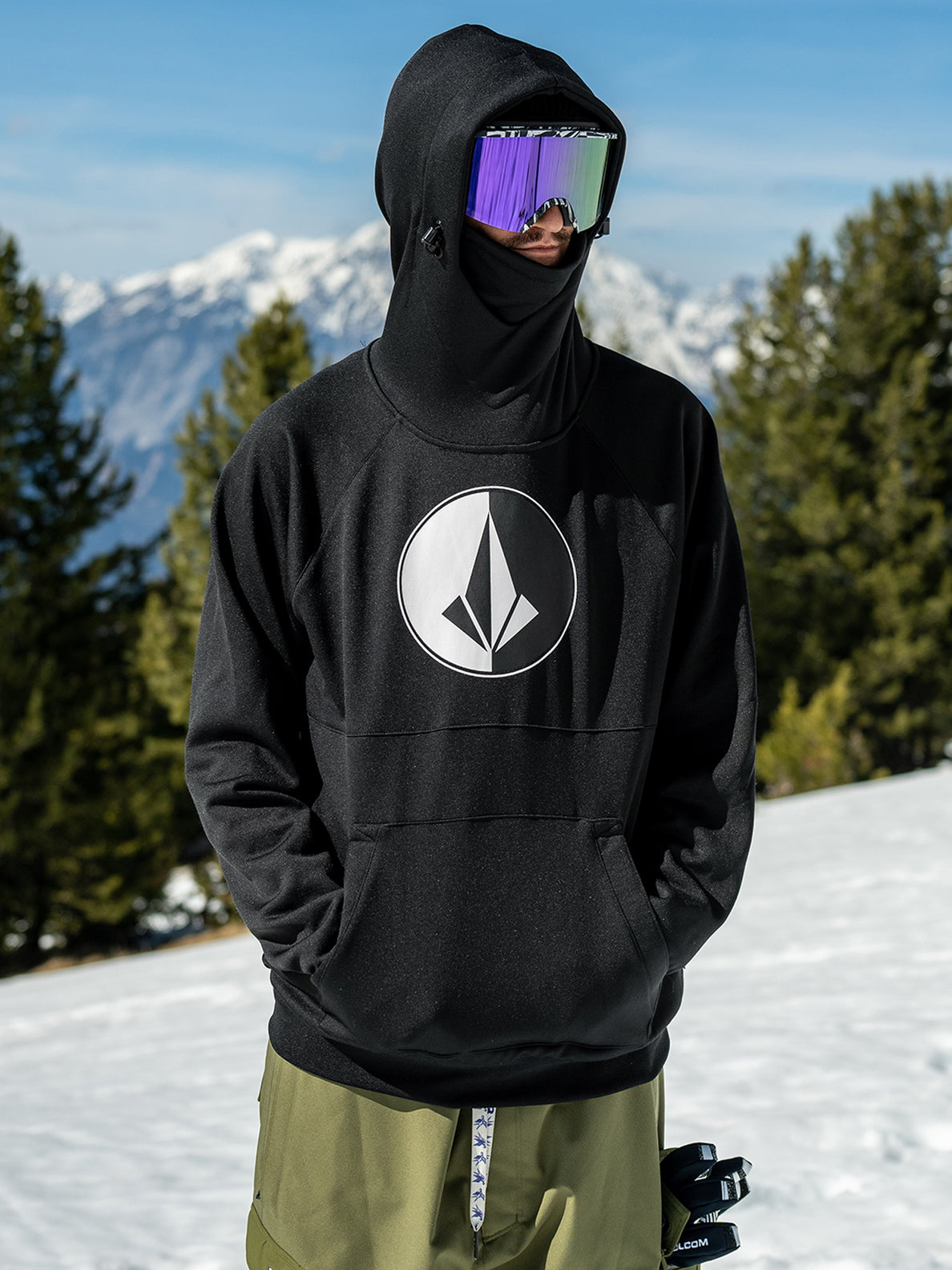 Толстовка VOLCOM HYDRO RIDING HOODIE BLACK от магазина Streetlab74