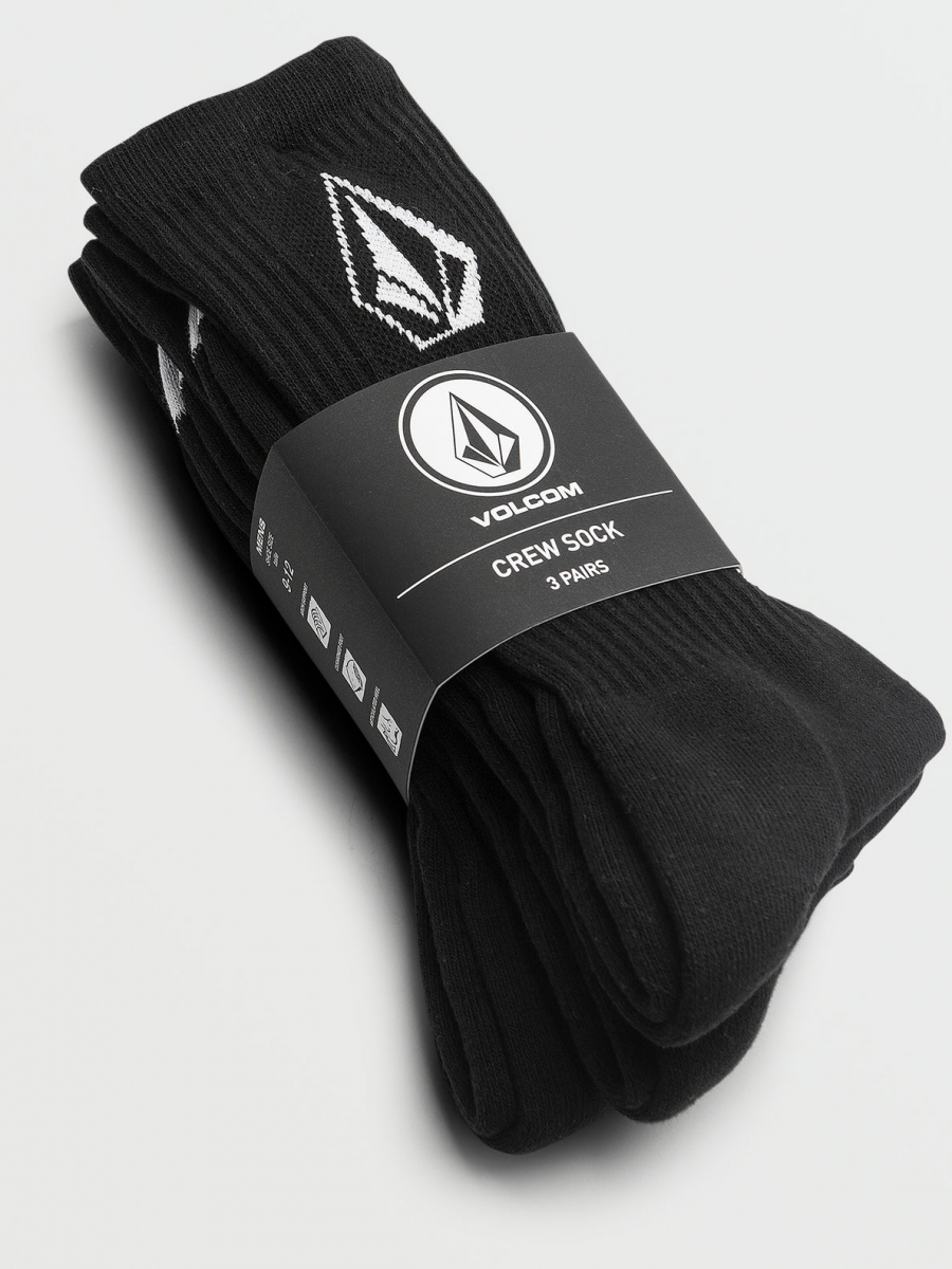 Носки VOLCOM Full Stone Sock 3Pk Black от магазина Streetlab74