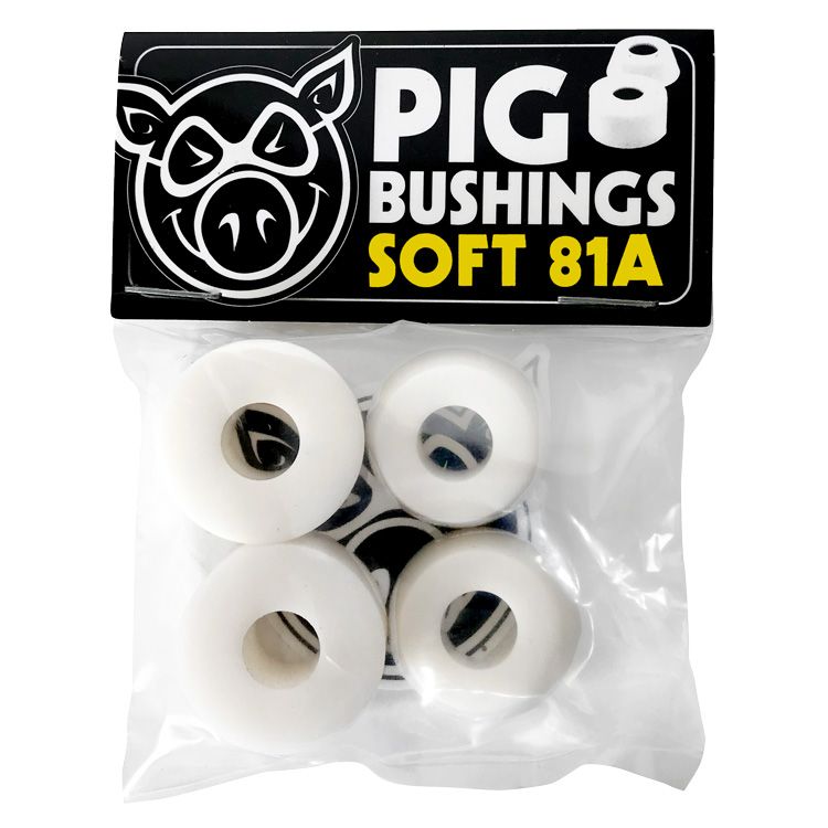 Амортизаторы для скейтборда PIG SOFT BUSHINGS 81A White от магазина Streetlab74