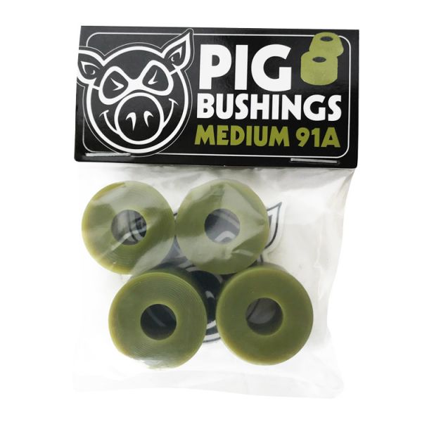 Амортизаторы для скейтборда PIG MEDIUM BUSHINGS 91A Olive от магазина Streetlab74