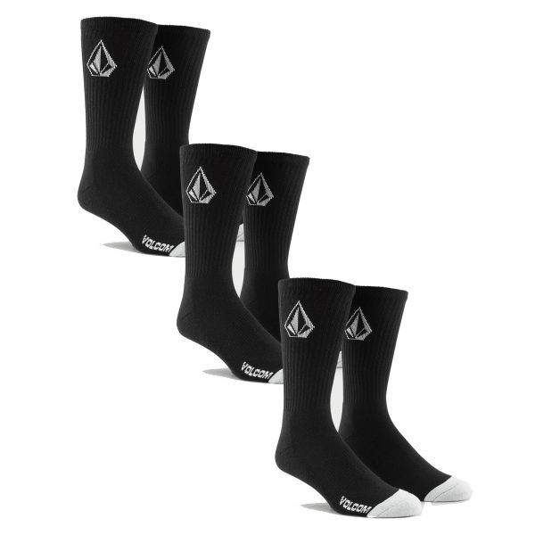 Носки VOLCOM Full Stone Sock 3Pk Black от магазина Streetlab74